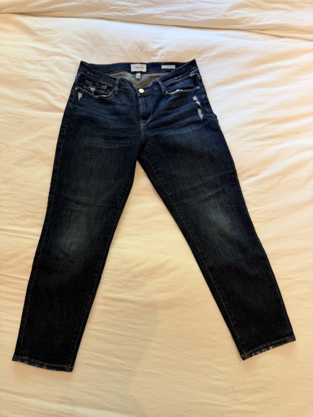 Frame Le Garcon Crop Boyfriend Jeans Straight Leg Relaxed Fit Size 29